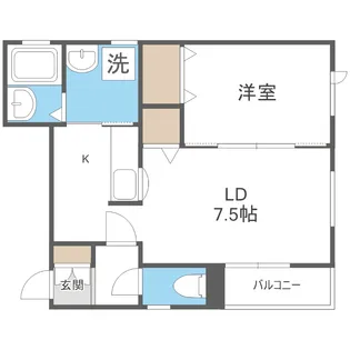 IE豊平II【1階】の間取り