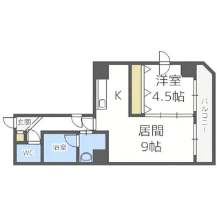 ノースアージュ中島公園【11階】の間取り