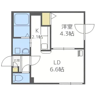 プリリア平岸【3階】の間取り