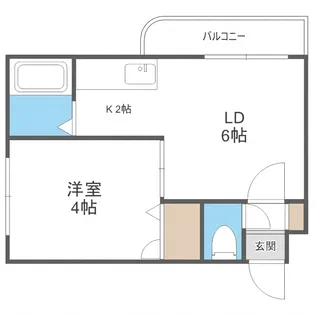 リッチヒルズ弐番館【206号室】の間取り