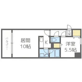 グランカーサ南13条【6階】の間取り