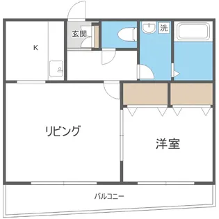 ブルーリーフ桑園【1階】の間取り