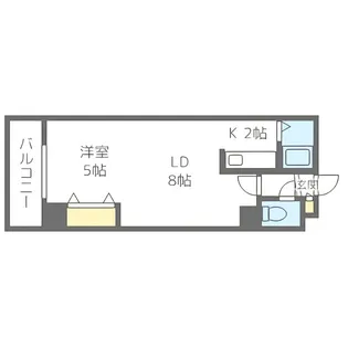 ミラバ豊平【202号室】の間取り
