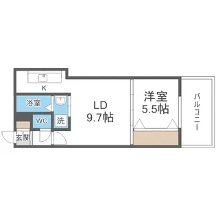 リヴェール山鼻【503号室】の間取り