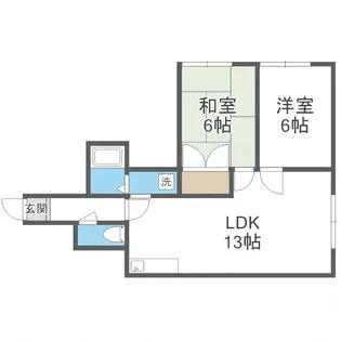 アーバン北郷【205号室】の間取り