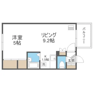 HARAX山鼻D号棟【402号室】の間取り