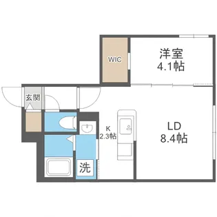 La Casa del Sole(ラカーサデルソーレ)【0108号室】の間取り