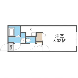 ル・ノール平岸通【208号室】の間取り