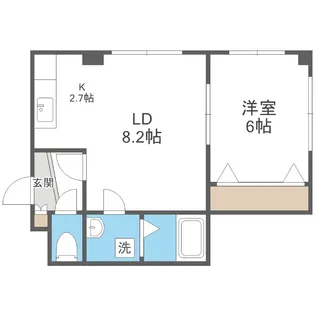 パルコートDEN月寒中央【4階】の間取り