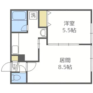 ACTIVE・K中の島(アクティブK中の島)【2階】の間取り