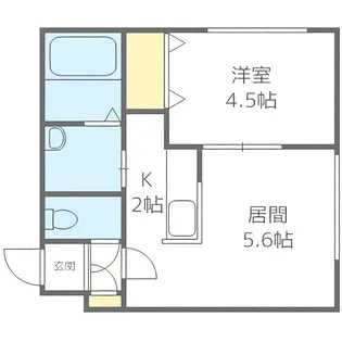 ローヤルハイツ水車町【401号室】の間取り
