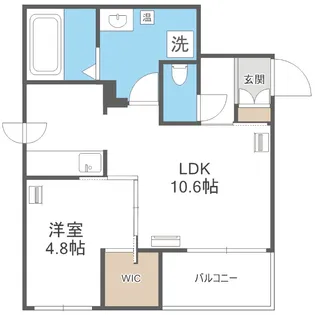 エフュート北円山【3階】の間取り