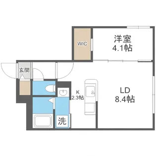 La Casa del Sole(ラカーサデルソーレ)【0408号室】の間取り