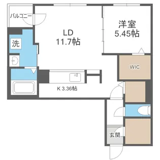 コローレ山鼻【5階】の間取り