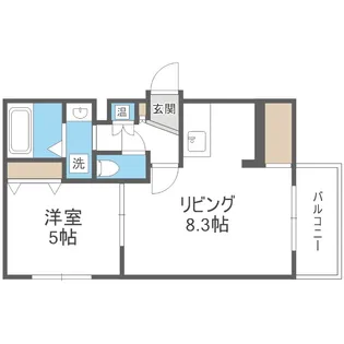 エフュート澄川【3階】の間取り