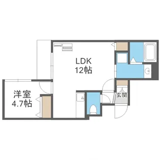 AMBITION NAKAJIMA PARK(アンビションナカジマパーク)【4階】の間取り