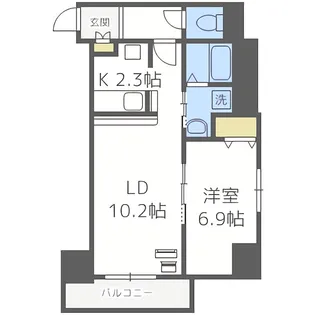 サンコート本郷通ガーデンヒルズ【5階】の間取り