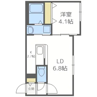 シティレジデンス新札幌【2階】の間取り