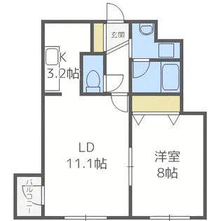 ANGELINA中島公園【4階】の間取り