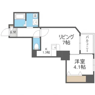 カルフール大通東【7階】の間取り