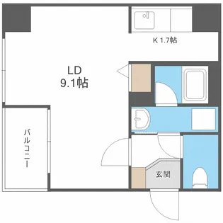 アルティ美園【303号室】の間取り