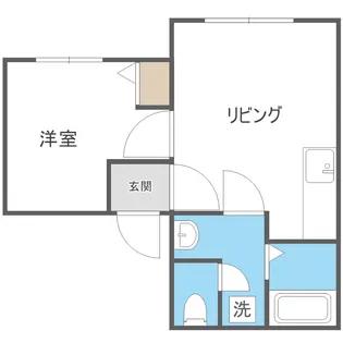 フラットJ白石本通A棟【301号室】の間取り