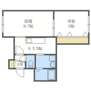 CUBE 16(キューブ16)【102号室】の間取り