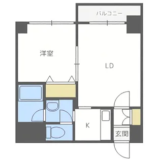 フランセジュール豊平三条【10階】の間取り