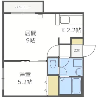 アルネ美園【401号室】の間取り