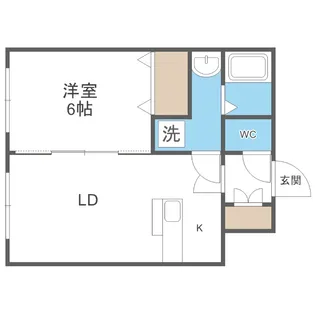 ティアラ大谷地Ⅱ【103号室】の間取り