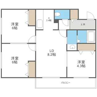 e clat(エクラ)【4階】の間取り
