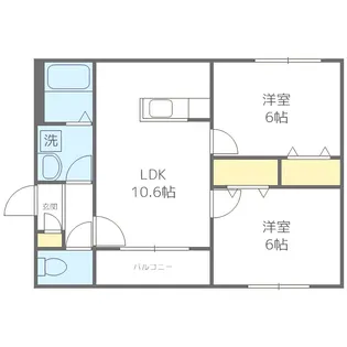 RITZ GRANDE 白石駅【3階】の間取り