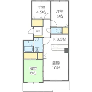 Riverside中の島(リバーサイド中の島)【5階】の間取り