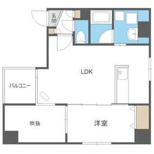 円山シャトー桂和医大前【4階】の間取り