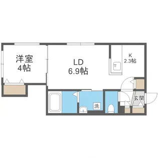 Alegria月寒中央(アレグリア)【1階】の間取り