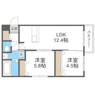 Tomisia(トミシア)【4階】の間取り