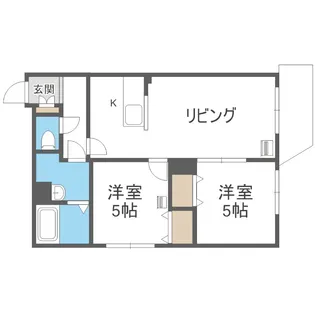 クラリス菊水Ⅱ【402号室】の間取り