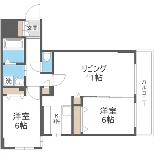 ラディア山鼻【1階】の間取り