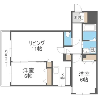 ラディア山鼻【1階】の間取り