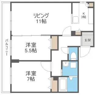 ラディア山鼻【2階】の間取り