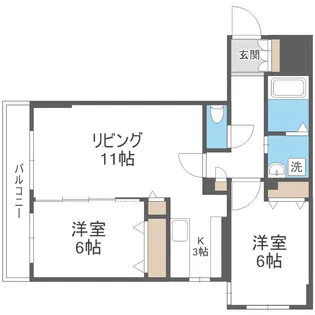 ラディア山鼻【3階】の間取り