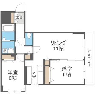 ラディア山鼻【3階】の間取り