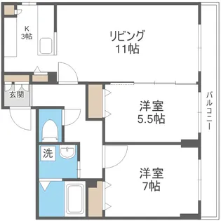 ラディア山鼻【3階】の間取り