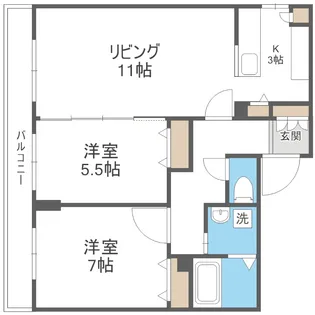 ラディア山鼻【3階】の間取り