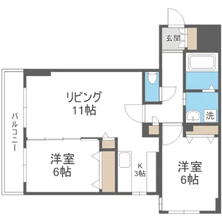 ラディア山鼻【4階】の間取り