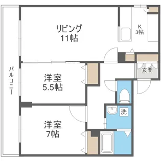 ラディア山鼻【4階】の間取り