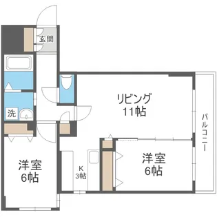 ラディア山鼻【4階】の間取り