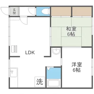 コーポ宮腰【102号室】の間取り