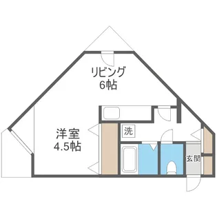 あっぷる家【3D号室】の間取り