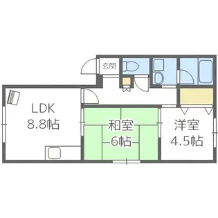 タケミハイツ【202号室】の間取り